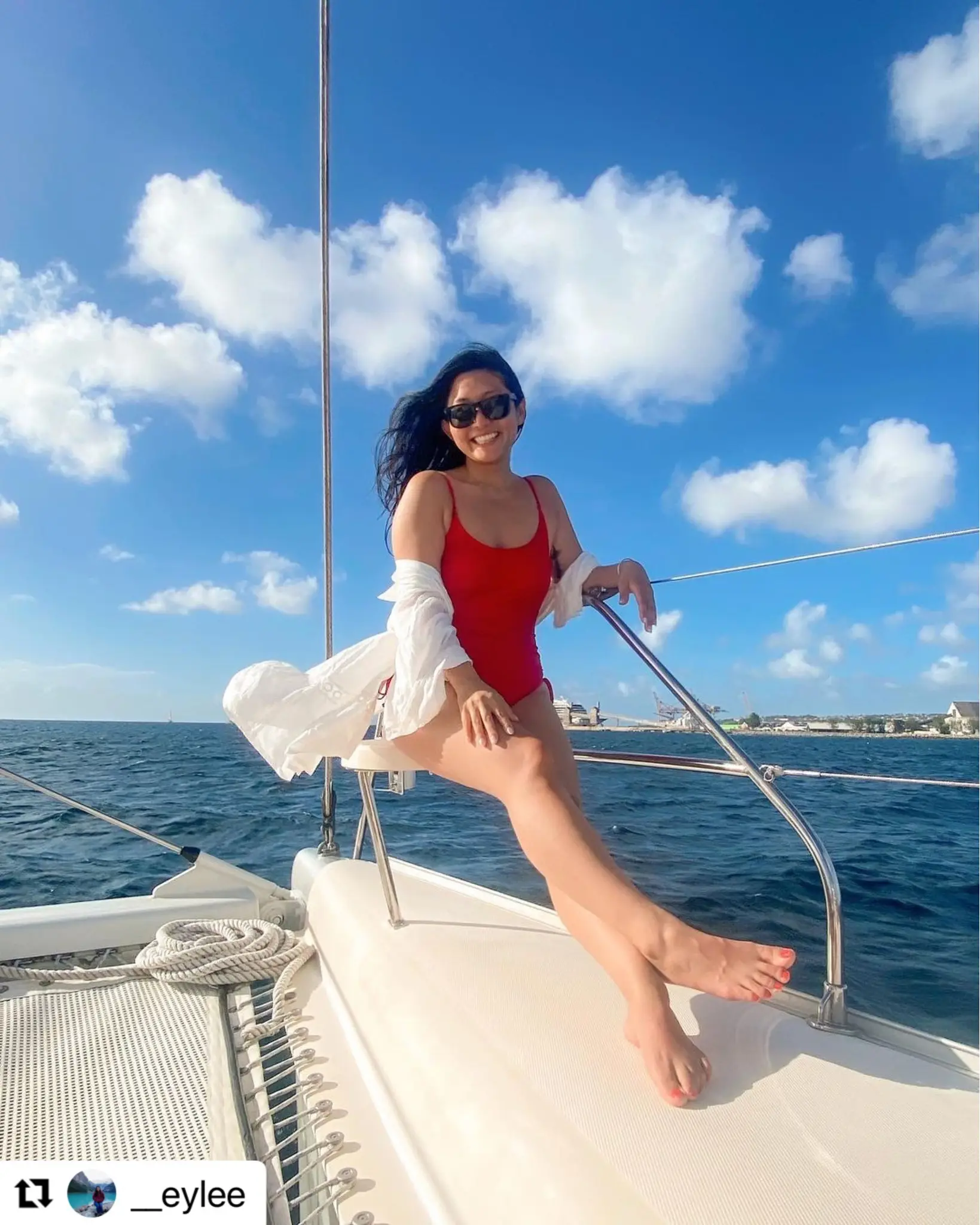 Sitting on the bow (courtesy Eylee)